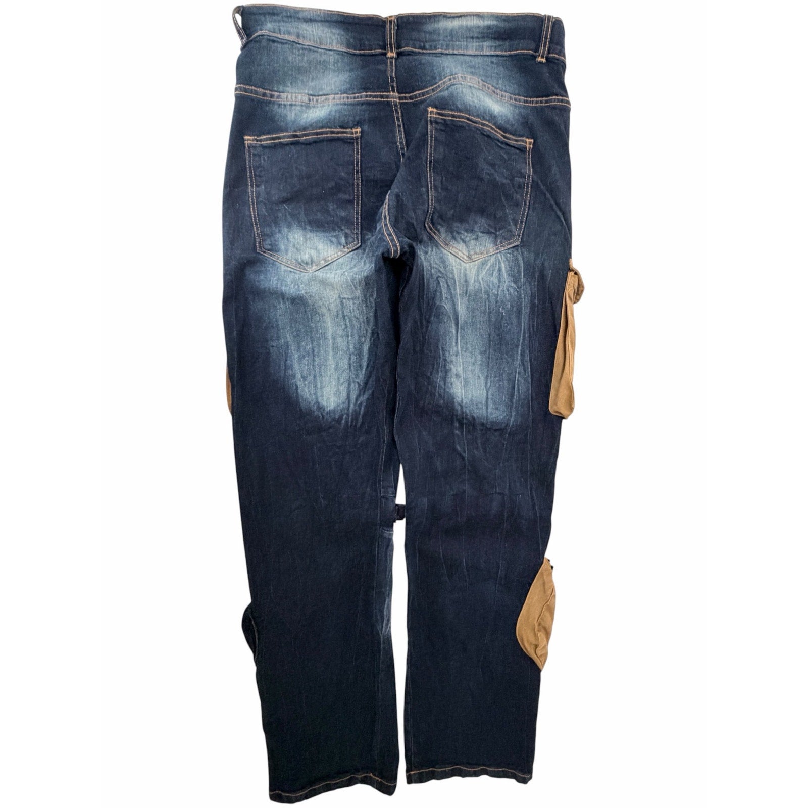 Rockstar Cargo Jeans Mens 40 Distressed Utility Denim