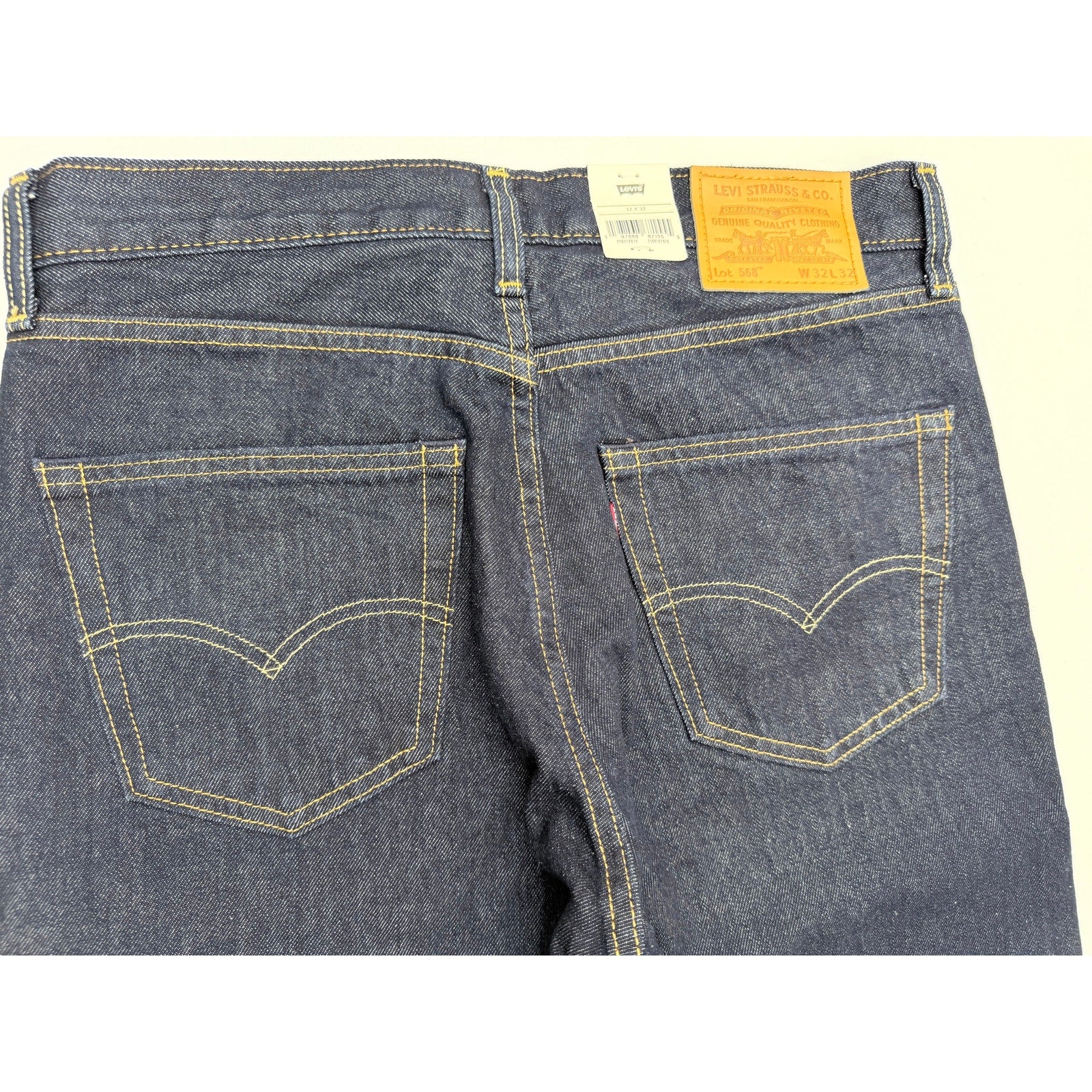 Levis 568 Loose Straight Jeans Mens 32x32 Dark Wash Premium Denim New With Tags
