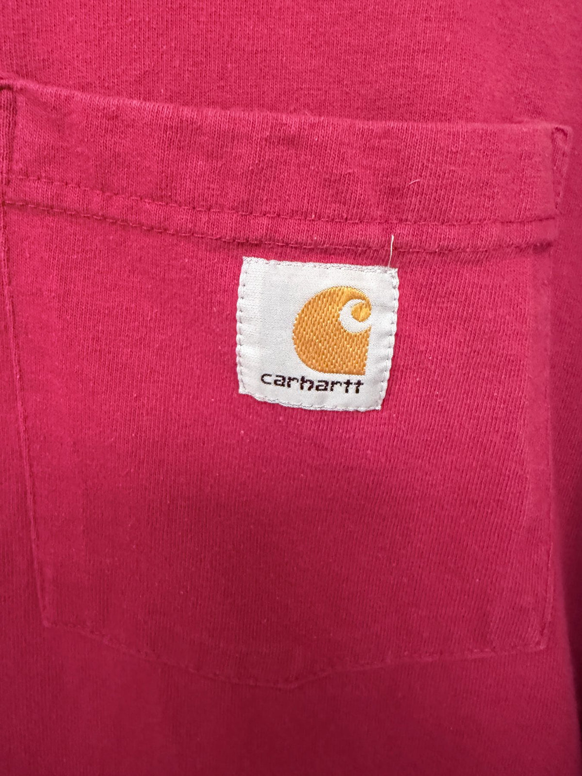 Carhartt Men's Red Men's Dearborn Loose Fit Heavyweight Long Sleeve Pocket T-Shirt T-Shirt — view 4