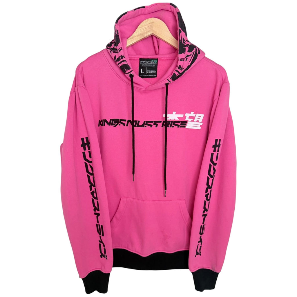 Kings Must Rise Men's Pink Hooded Hoodie — front view