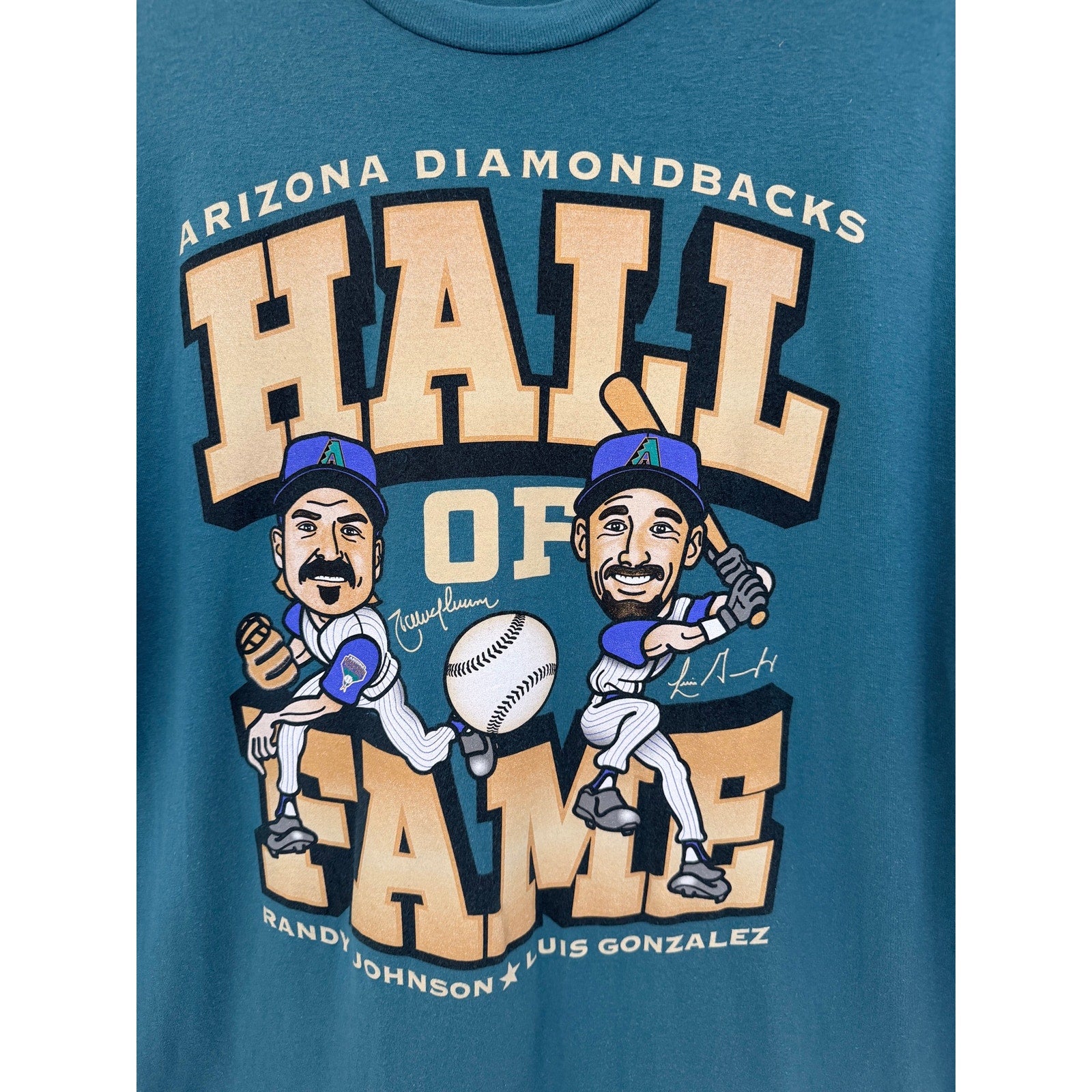 Arizona Diamondbacks Hall Of Fame T Shirt Mens XL Randy Johnson Luis Gonzalez