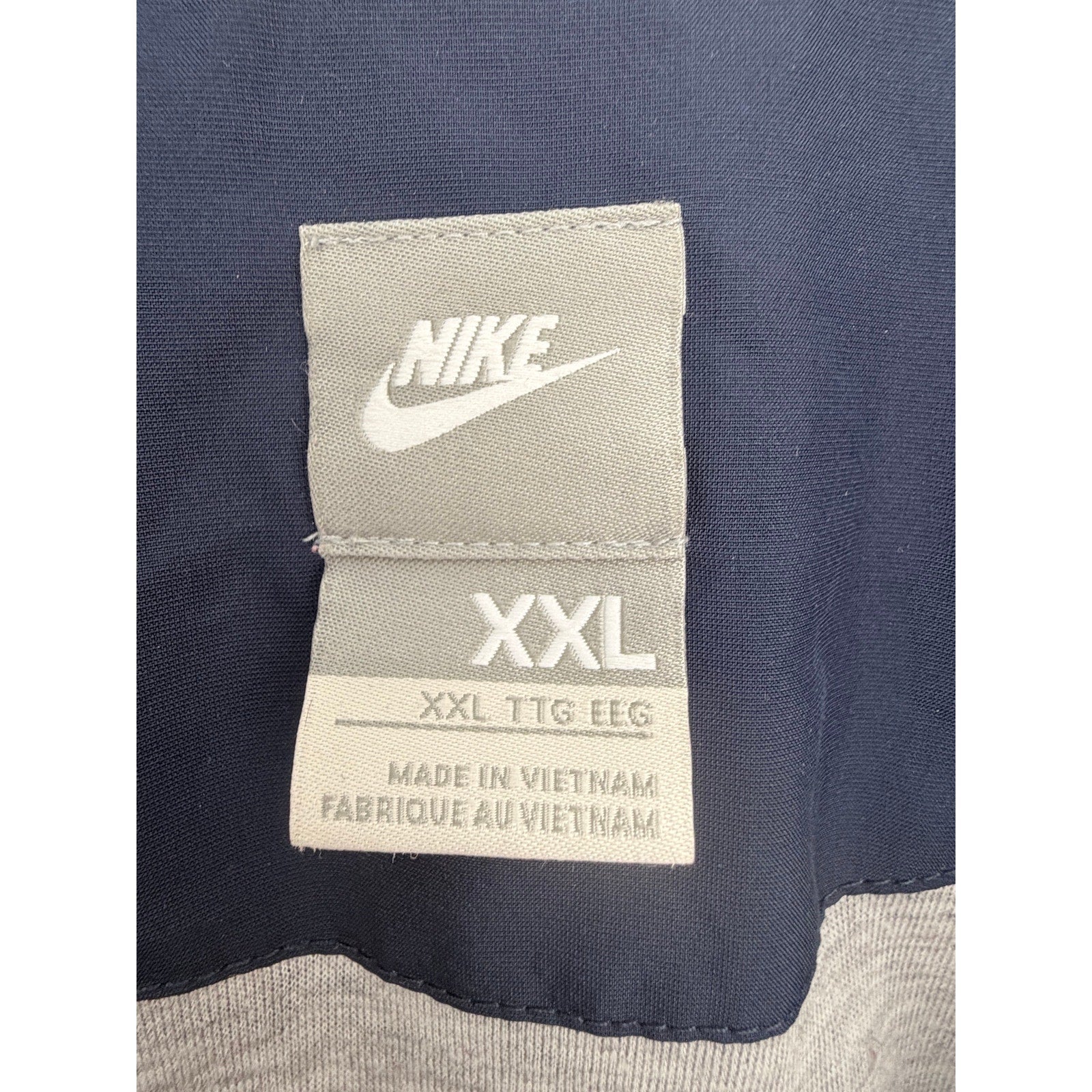 Nike Windbreaker Jacket Mens XXL Navy Full Zip Lightweight Track Jacket