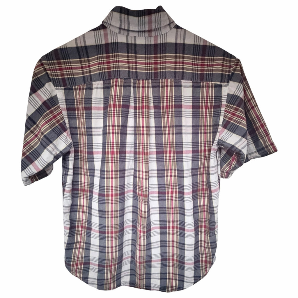 Polo Ralph Lauren Boys Plaid Button Down Shirt Youth Medium Short Sleeve