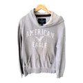 American Eagle Hoodie Mens Medium Gray Logo Pullover Casual Sweatshirt