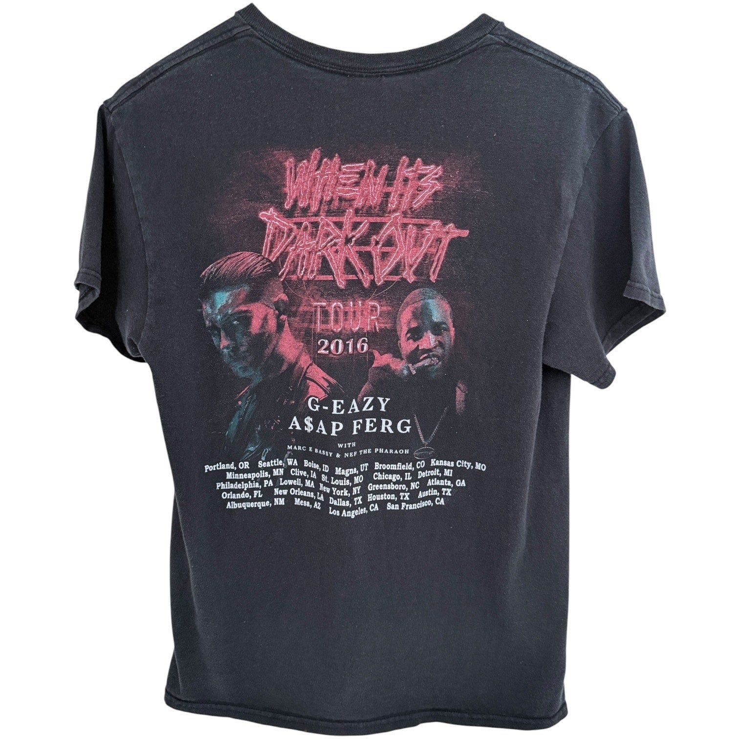 G-Eazy When Its Dark Out Tour T Shirt Mens Medium Black Rap Concert Tee 2016
