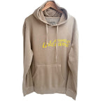Independent Trading Company Men's Beige Hooded Hoodie — front view