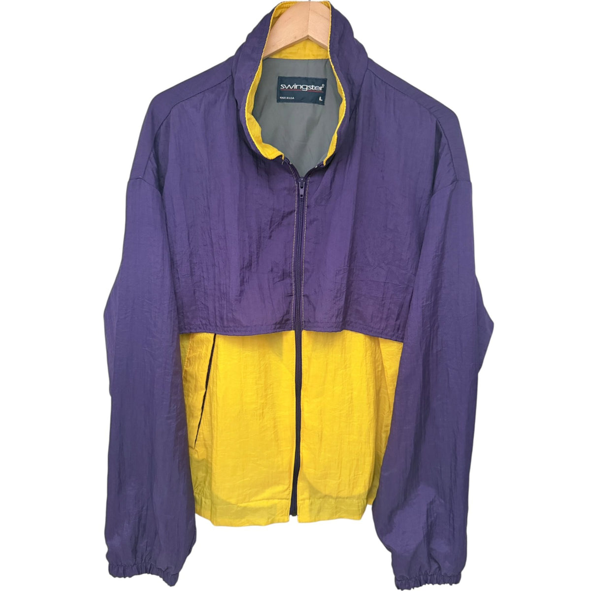Swingster Men's Purple Colorblock Jacket — front view