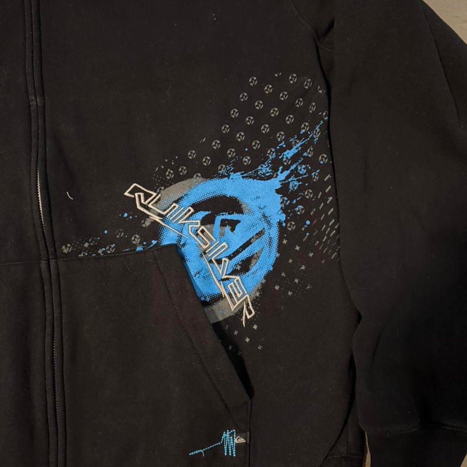 Vintage 2000s black embroidered y2k