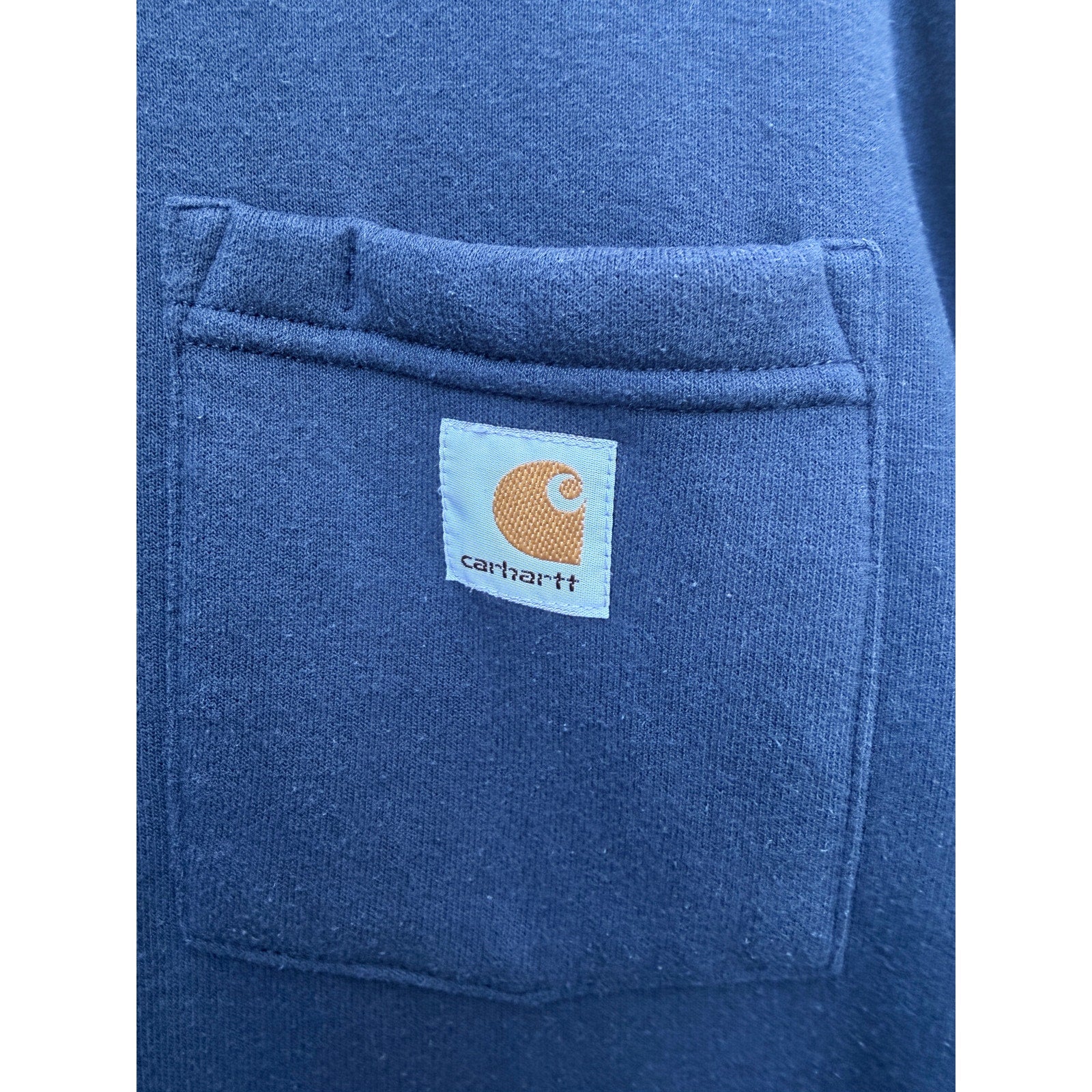 Carhartt Pocket Sweatshirt Mens Large Tall Blue Original Fit Workwear Crewneck