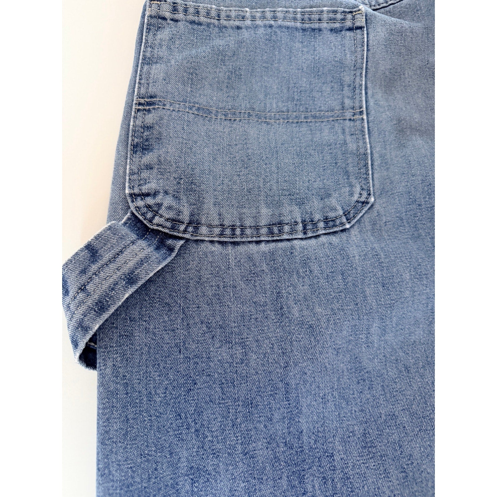Wrangler Carpenter Jeans Mens 36x30 Blue Denim Workwear Utility Pants