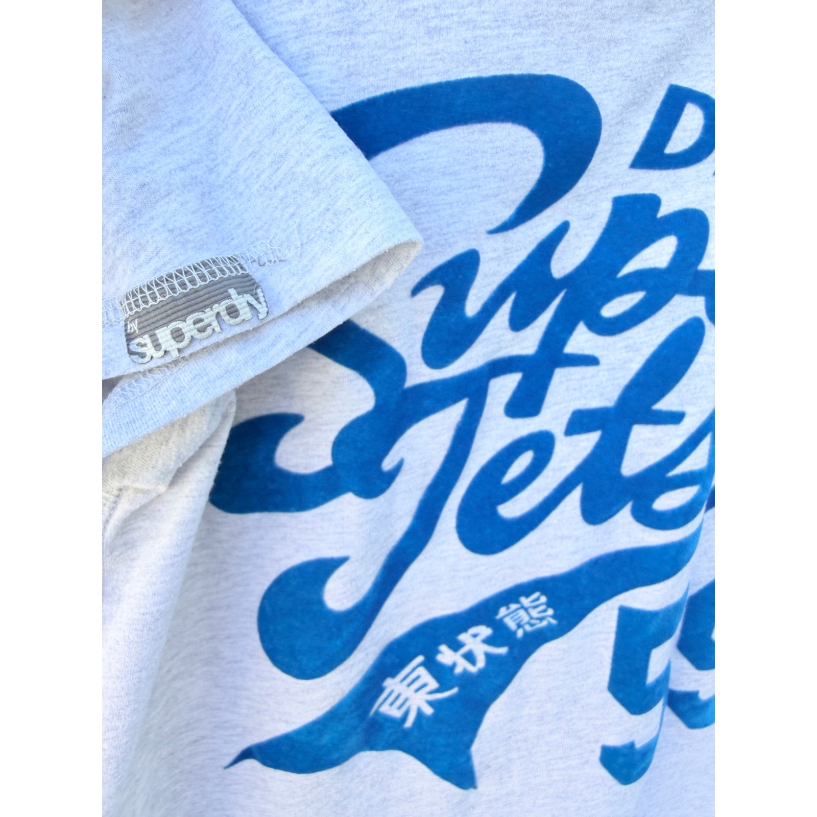 Superdry Tokyo Script T Shirt Womens Medium White Graphic Logo Tee