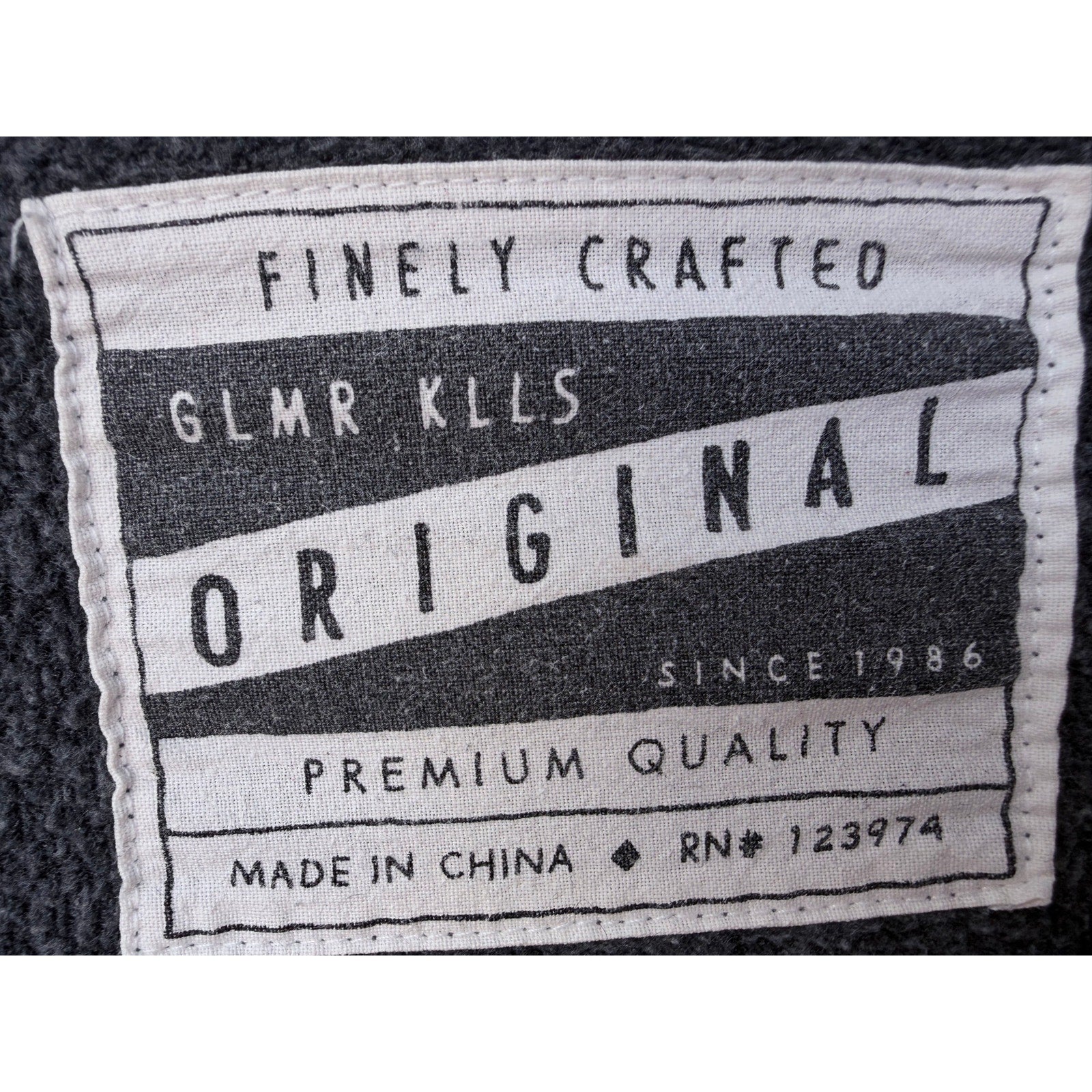 GLMR KLLS Graphic Sweatshirt Womens Large Gray Inspirational Quote Distressed