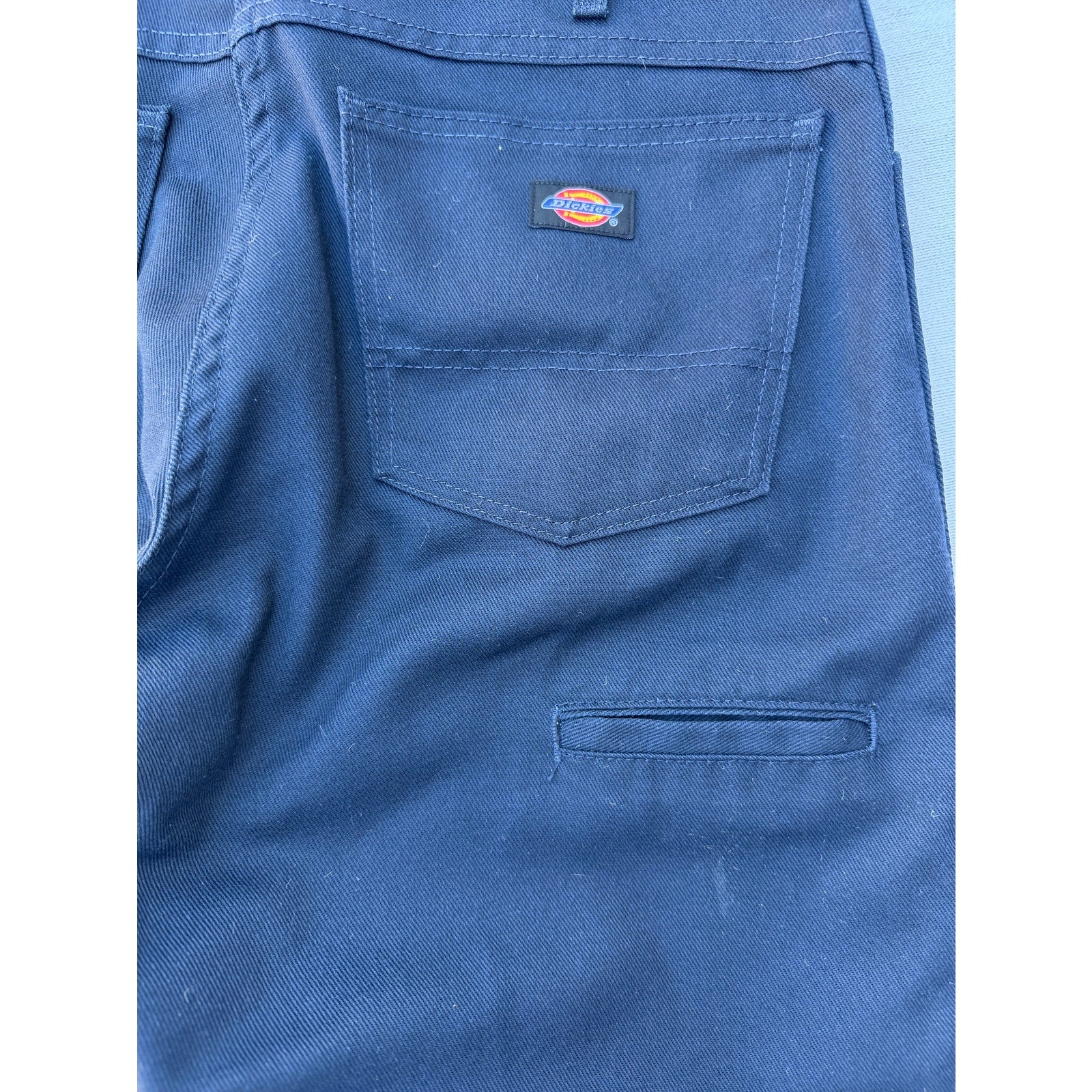 Dickies Work Pants Mens 34x32 Navy Blue Straight Leg Workwear Pants