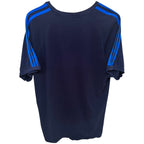 adidas Men's Navy Blue Rugby Raglan Crewneck T-Shirt — back view