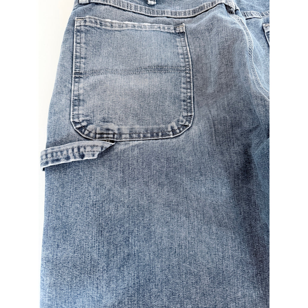 Wrangler Carpenter Jeans Mens 36x30 Blue Denim Workwear Utility Pants