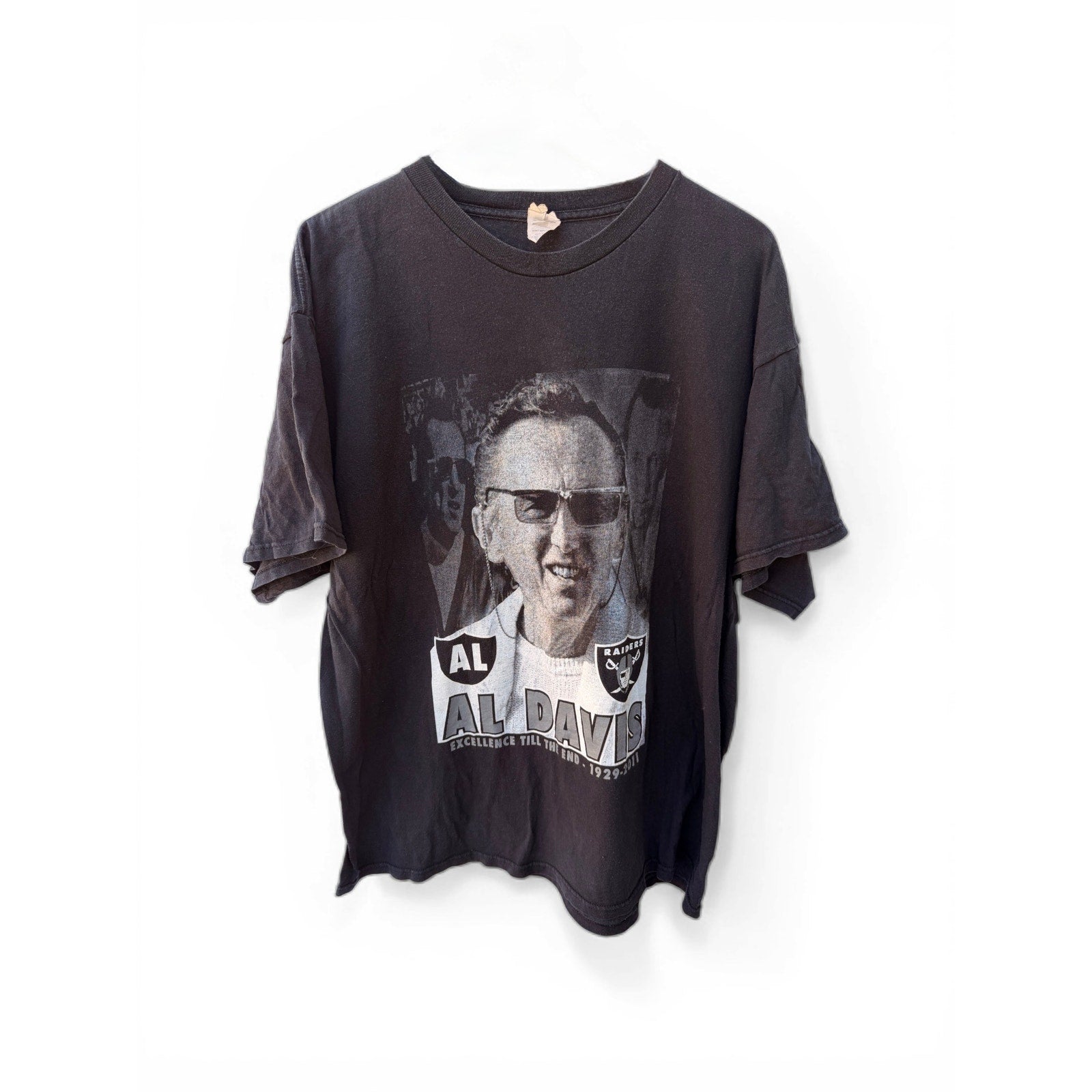 Vintage Al Davis Raiders Just Win Baby T Shirt XL Black