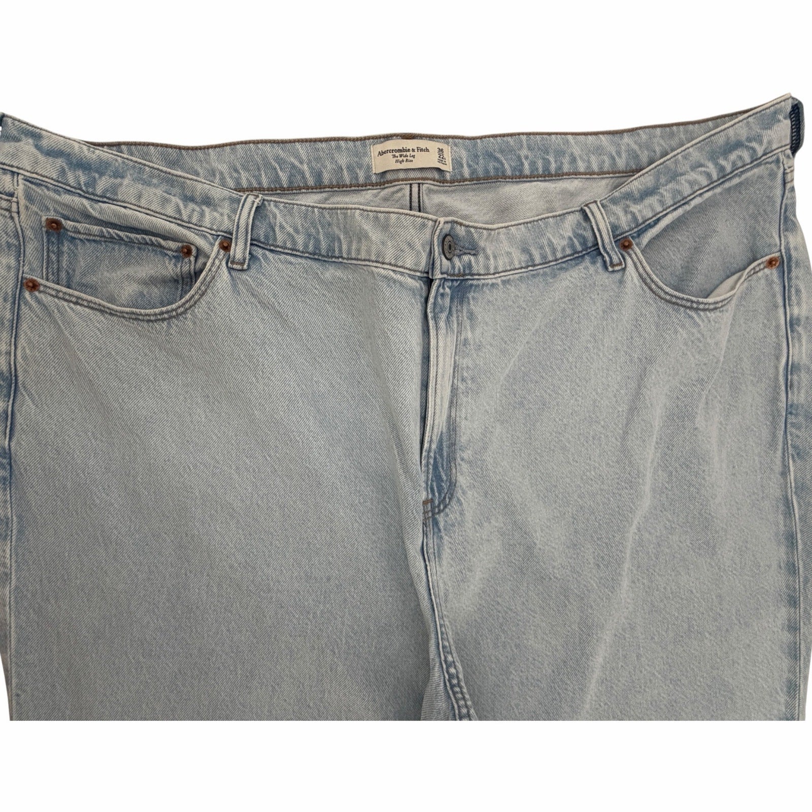 Abercrombie Women's High-Rise Wide-Leg Jeans 22S Light Wash
