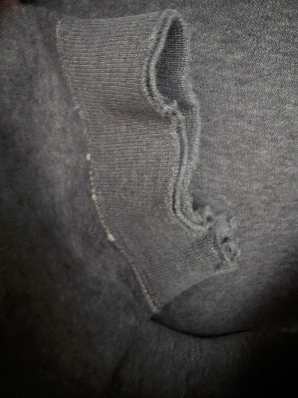 Nike Men's Gray Full-Zip Fleece Oversized Hoodie — condition detail