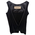 Burberry Brit Sleeveless Vest Womens Black Tie Front Designer Layering Top