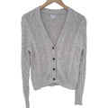 J Crew Cardigan Sweater Womens Small Cream Cable Knit Button Front