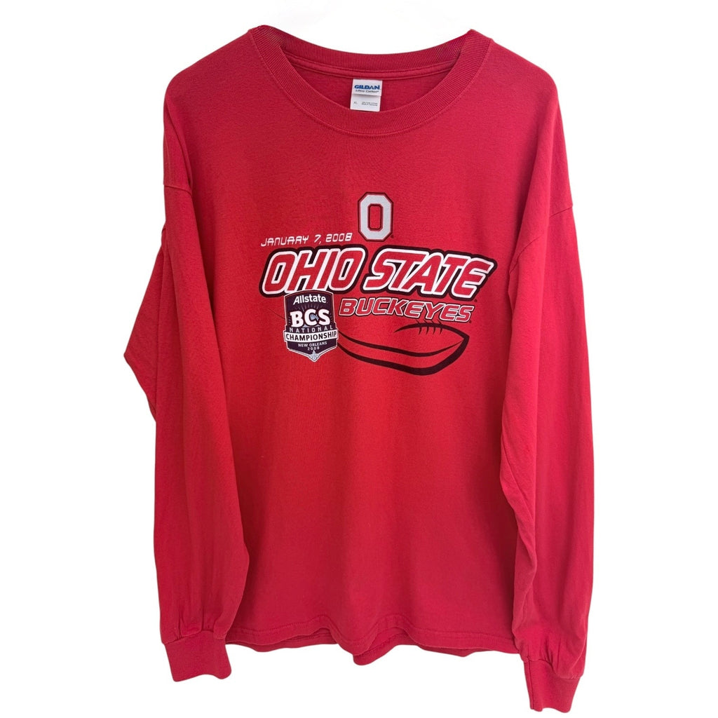 Ohio State Buckeyes BCS National Championship Long Sleeve Shirt Mens XL Red