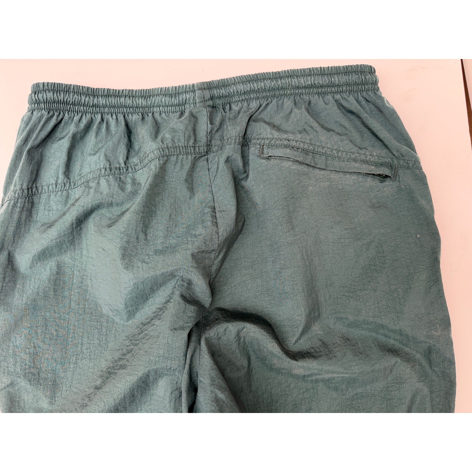 Nike Nylon Track Pants Mens Large Green Vintage Windbreaker Bottoms