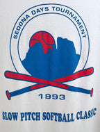 Hanes Men's White Sedona Days Tournament 1993 Slow Pitch Softball Classic Crewneck T-Shirt — view 4