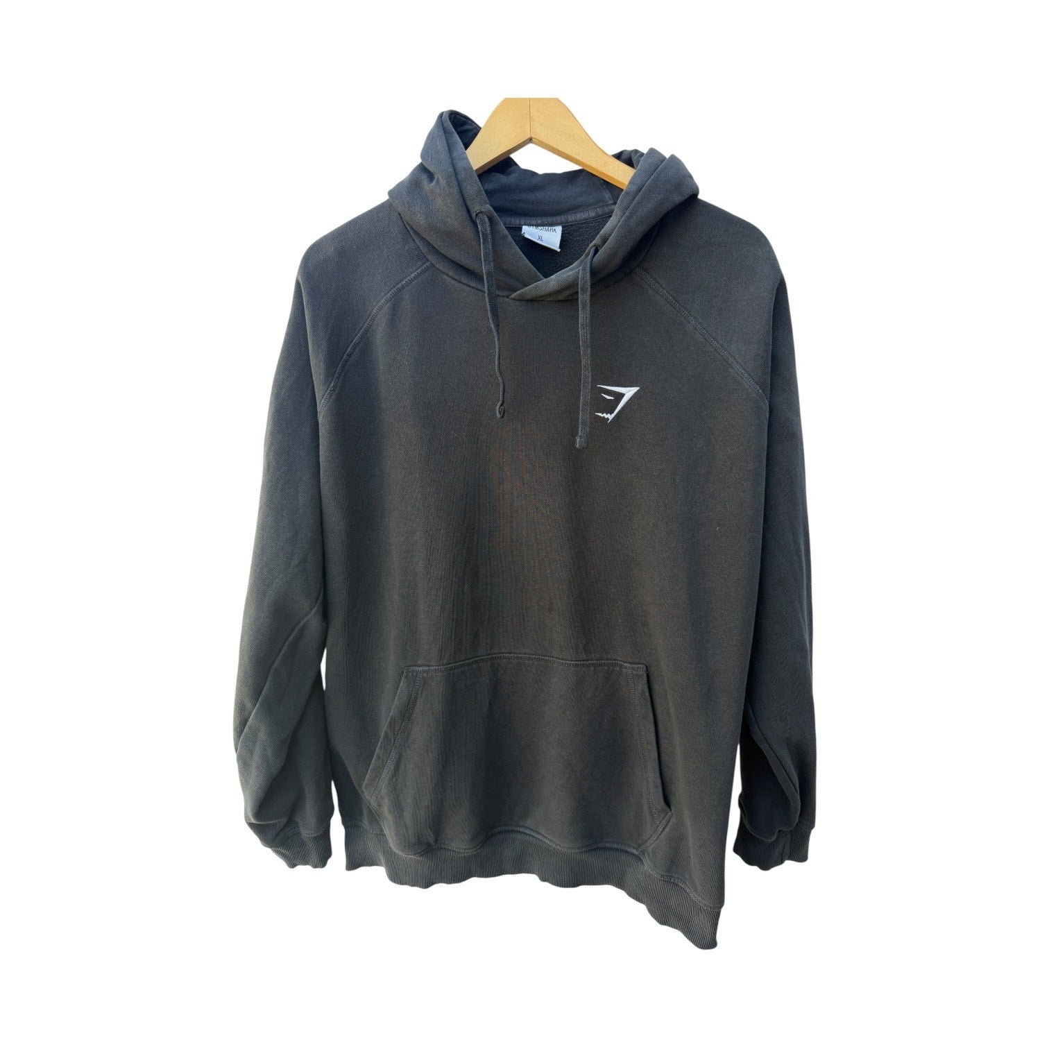 Gymshark Mens XL Black Hoodie Athletic Pullover Sweatshirt Logo