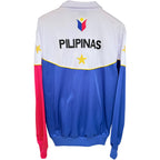 KET'S SPORTS Men's White Colorblock Full-Zip Jacket — back view