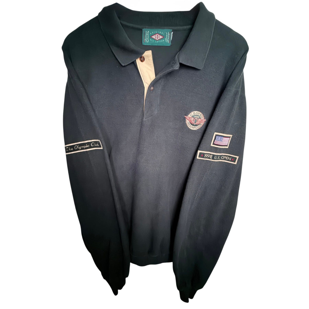 SDI Originals Men's Black 1998 U.S. Open The Olympic Club Polo — front view
