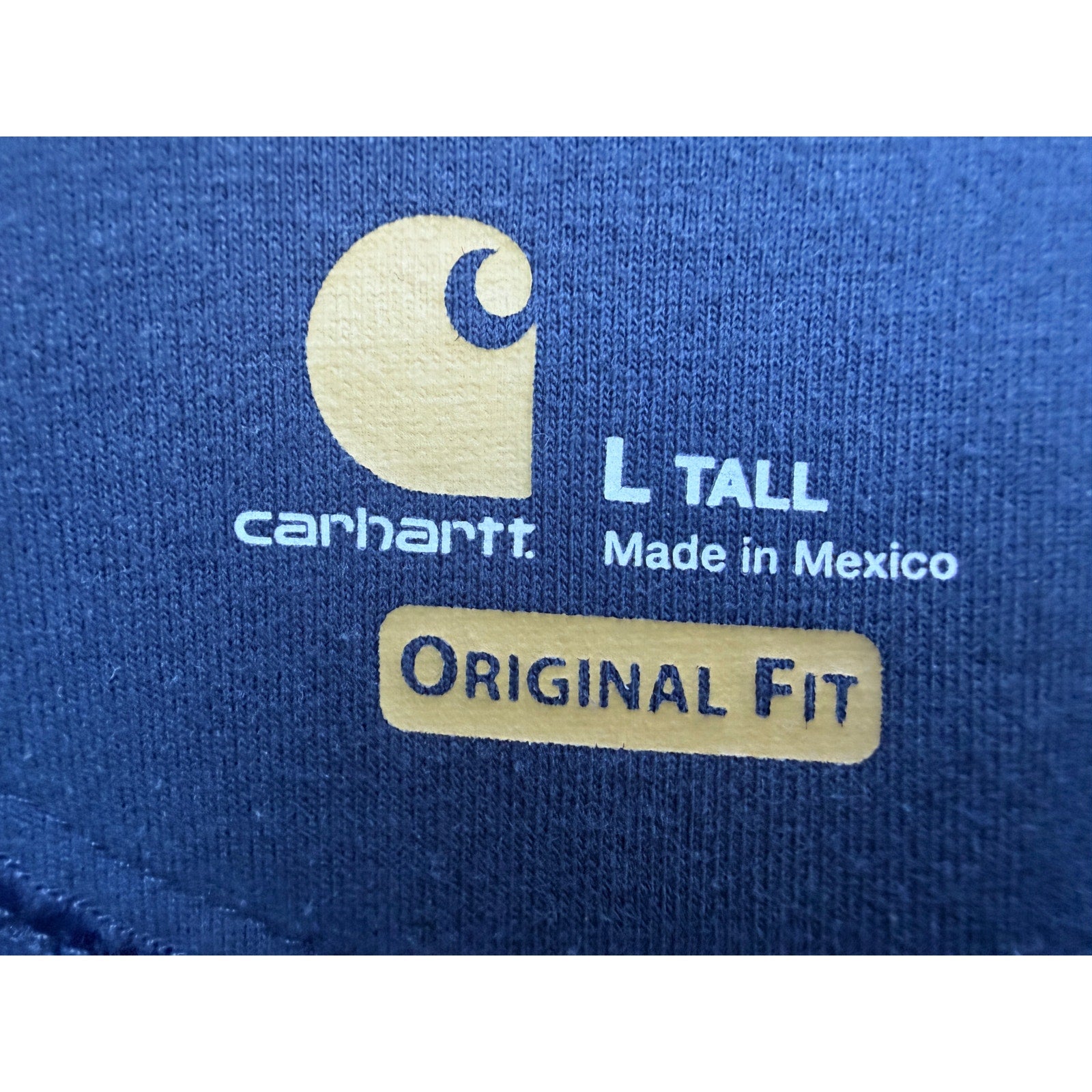 Carhartt Pocket Sweatshirt Mens Large Tall Blue Original Fit Workwear Crewneck