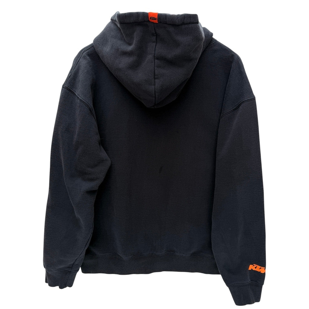 KTM Hoodie Mens L Black Orange Graphic Pullover Motorcycle Racing Sweatshirt