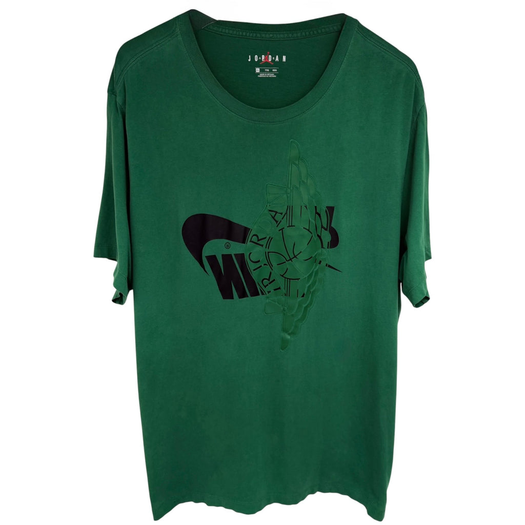 Jordan Men's Green Crewneck T-Shirt — front view