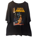 Star Wars Saga Continues Graphic T Shirt Mens 2XL Black Movie Poster Sci Fi