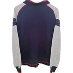 Nike Men's Blue Colorblock Full-Zip Fleece Sweatshirt — back view