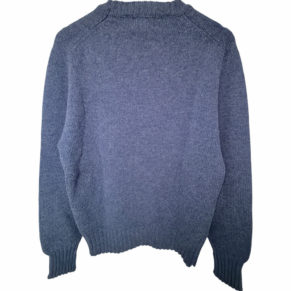 Woolrich 100% Wool Crewneck Sweater Men's Medium Blue Knit