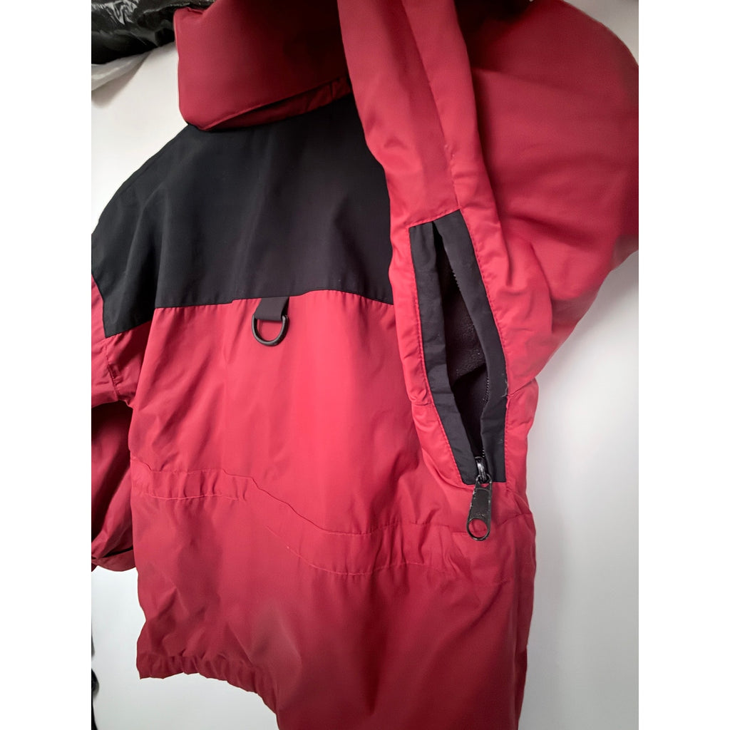 The North Face Gore-Tex Ski Jacket Boys Medium Red Black Fleece Lined Hooded