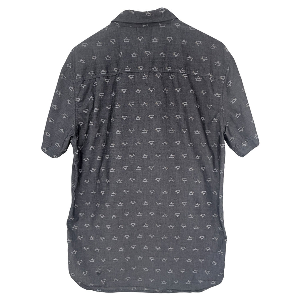 Pink Floyd Button Up Shirt Mens Large Gray Prism Graphic Short Sleeve