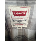 Levi's Gray Plaid Western Pearl Snap Shirt Mens Large - product photo 3
