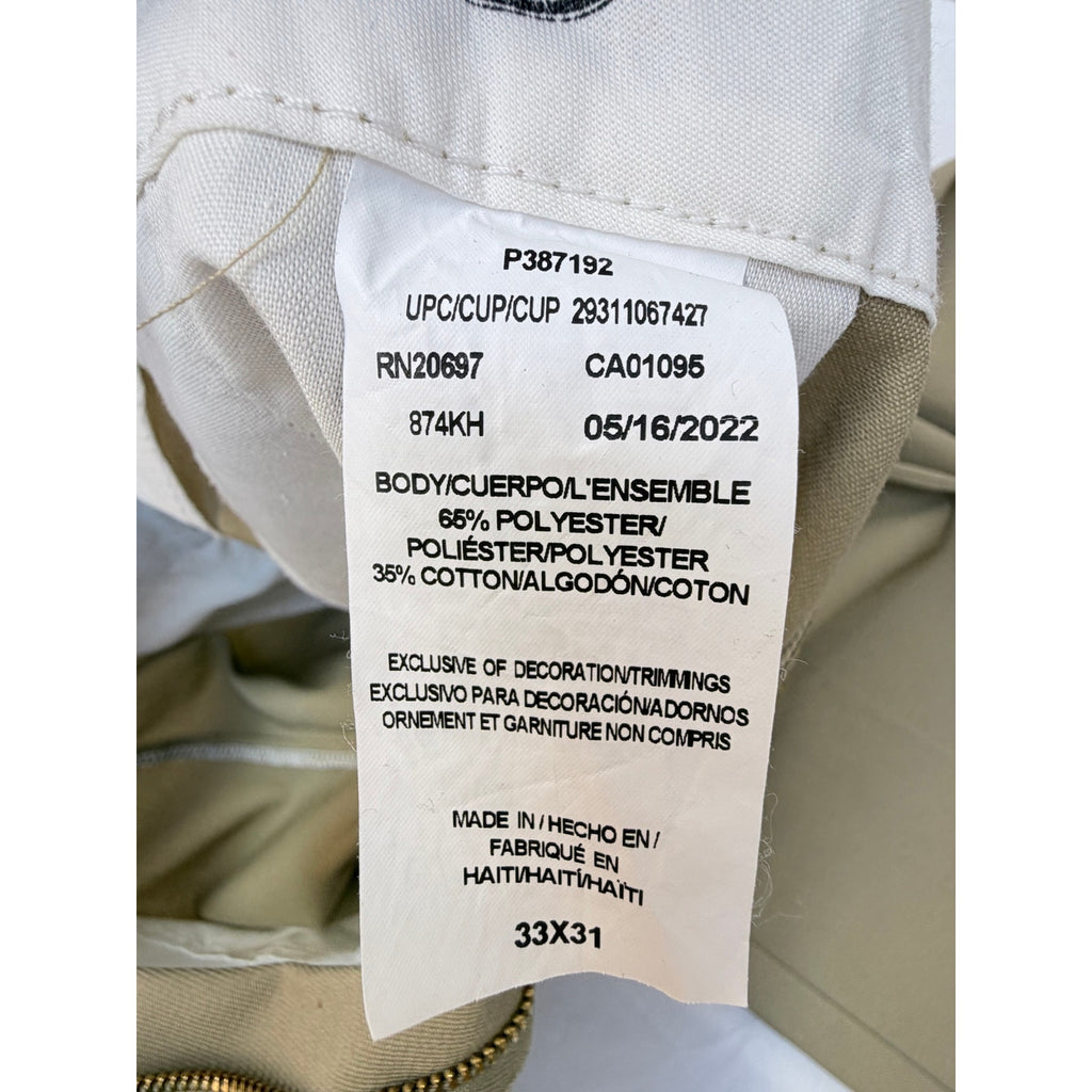 Dickies 874 Work Pants Mens 33x31 Khaki Straight Leg Original Fit Uniform
