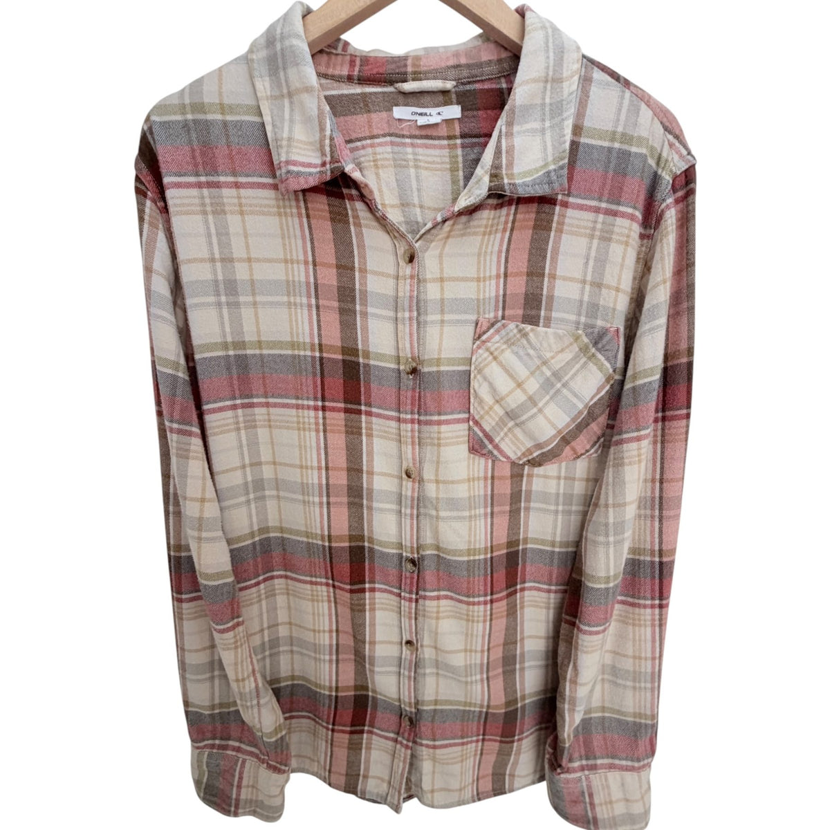 O'Neill Women's Beige Button-Up — front view