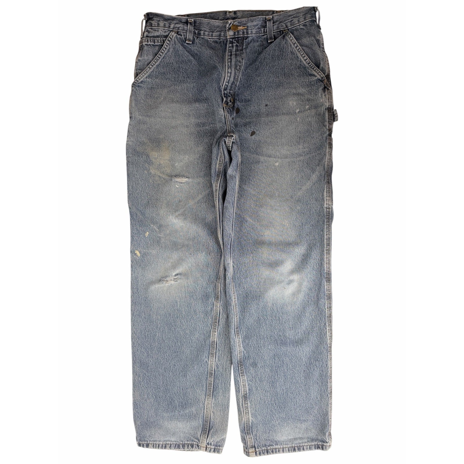 Carhartt B13 DPS Original Dungaree Carpenter Jeans Mens 34x32 Light Wash Denim