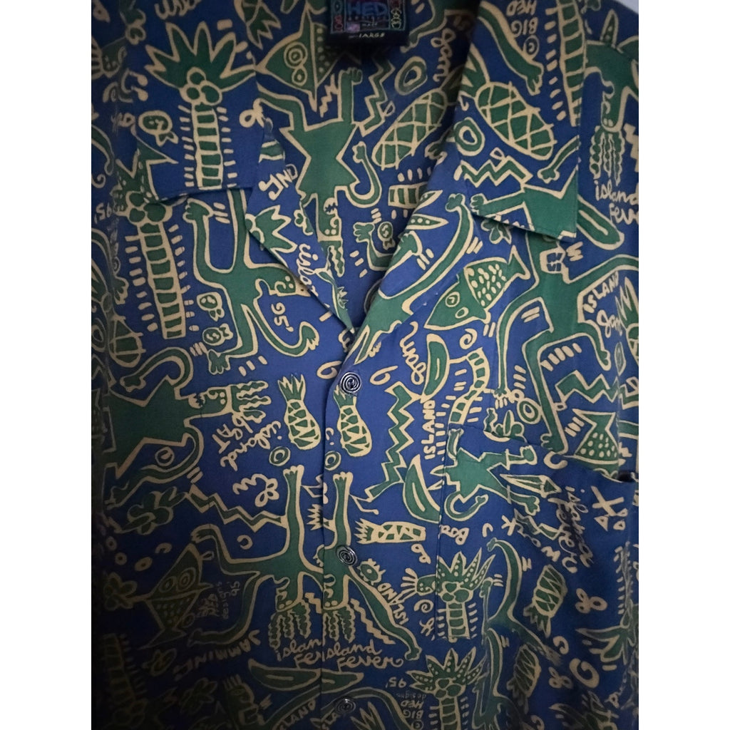 Big Hed Designs Hawaiian Shirt Mens XL
