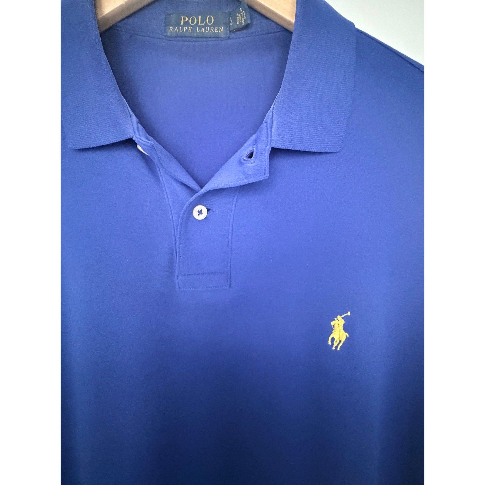 Polo Ralph Lauren Mens Polo Shirt Blue Short Sleeve Pony Logo Golf Casual L
