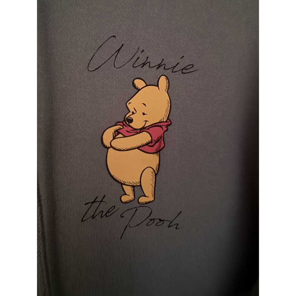 Disney Winnie the Pooh Full Zip Character Hoodie Gray Womens S detail image 3