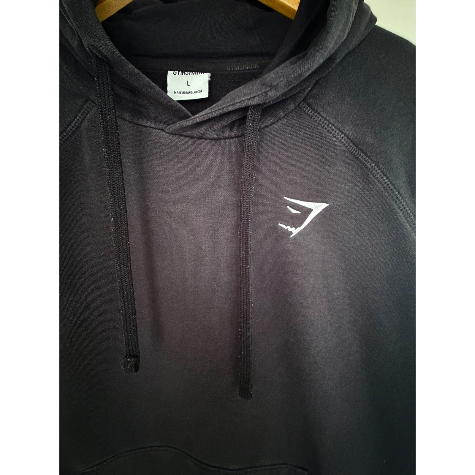 Gymshark Pullover Hoodie Mens Large Black Athletic Training Sweatshirt
