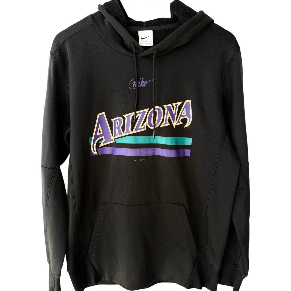 Nike Arizona Diamondbacks Hoodie Mens Medium Black Pullover MLB