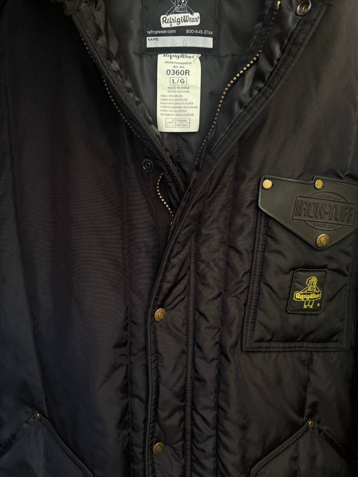 RefrigiWear Men's Black Iron-Tuff Ice Parka — view 4