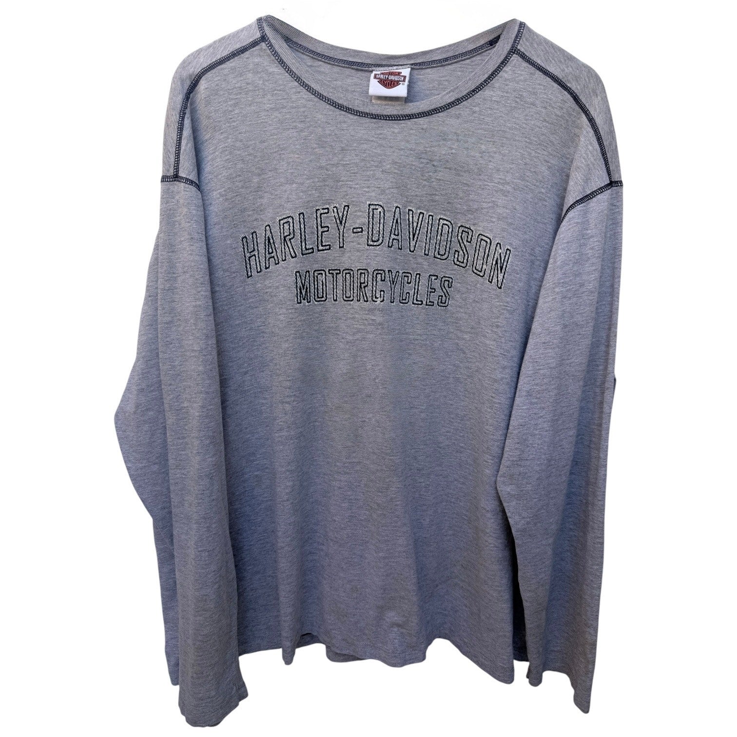 Harley Davidson Long Sleeve Shirt Mens Large Gray Motorcycles Maryland Graphic
