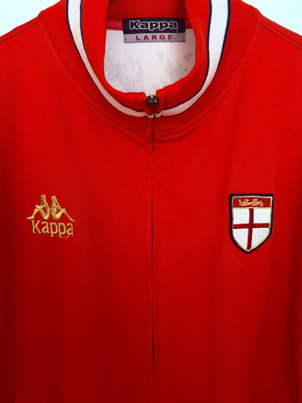 Kappa Men's Red England Full-Zip Mock Neck Jacket — view 4